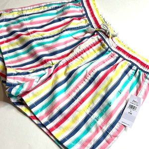 Brand New GAP Girls Cotton Multi Colored Striped Shorts.